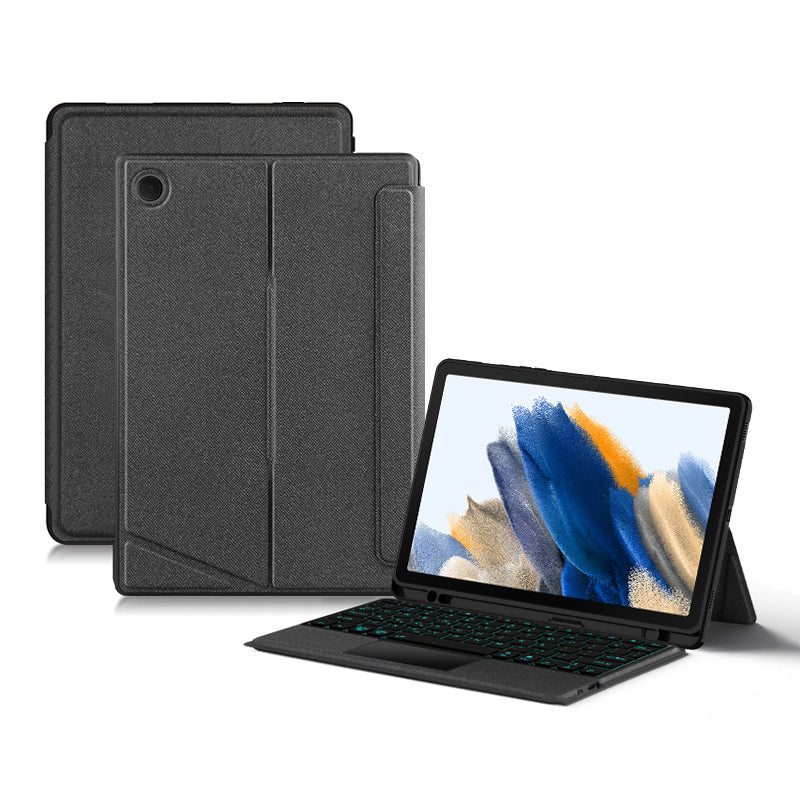 For Samsung Galaxy Tab A8 10.5 (2021) Stand Case PU Leather Tablet Cover + Detachable Bluetooth Backlit Keyboard with Touchpad / Pen Slot For Samsung Galaxy Tab A8 10.5 (2021) Stand Case PU Leather Tablet Cover + Detachable Bluetooth Backlit Keyboard with Touchpad / Pen Slot